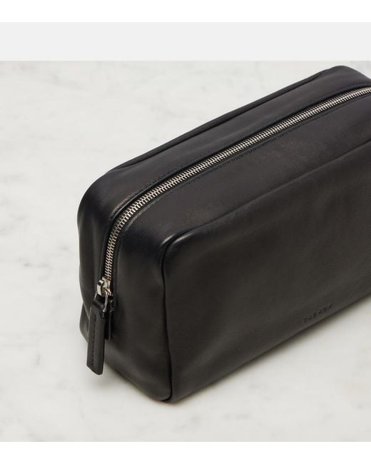 The Row Black Astra Leather Pouch