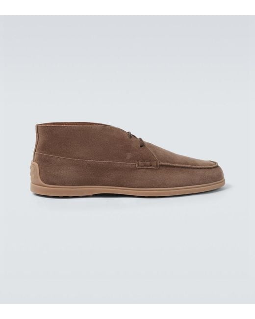 Tod's Brown Suede Desert Boots for men