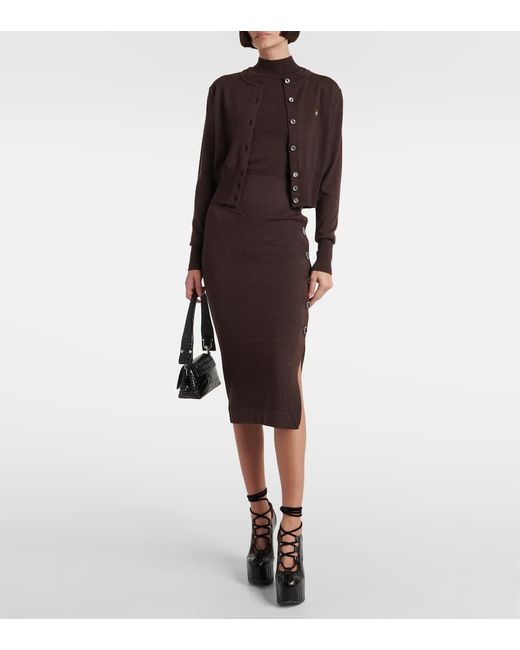 Vivienne Westwood Brown Midirock Pamela Aus Wolle
