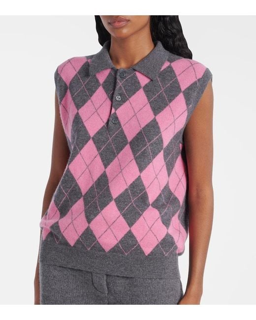 Lisa Yang Pink Riana Cashmere Vest