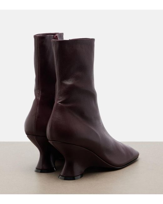 Dries Van Noten Brown Leather Ankle Boots