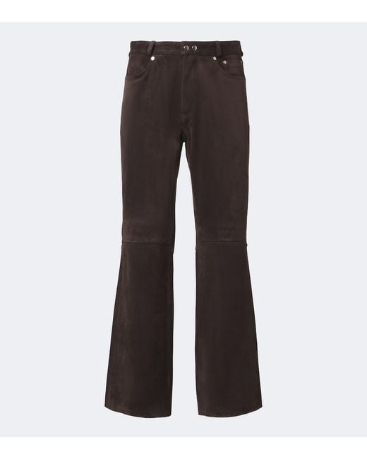 Our Legacy Gray Carlson Cut Suede Bootcut Pants for men
