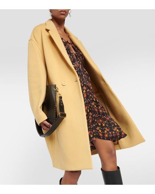 Isabel Marant Yellow Efegozi Wool-Blend Coat