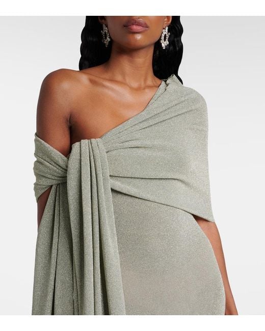 AYA MUSE Green One-Shoulder-Maxikleid