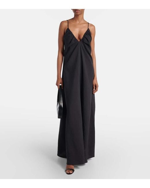 Rohe Black Maxikleid Aus Einem Seidengemisch
