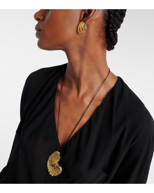 YSSO Metallic Ocean 24Kt-Plated Earrings