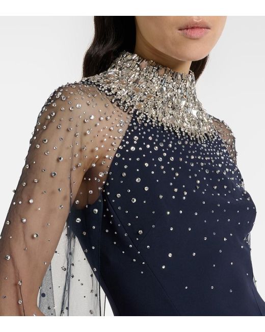Robe Longue Zadie A Ornements Jenny Packham en coloris Blue