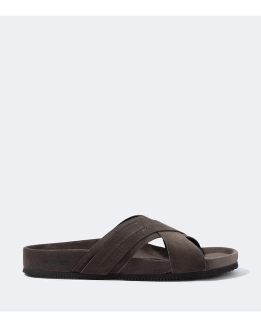 Tom Ford Brown Suede Slides for men