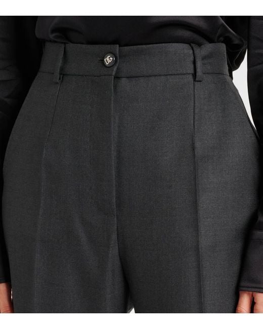 Dolce & Gabbana Gray Wool Slim Pants