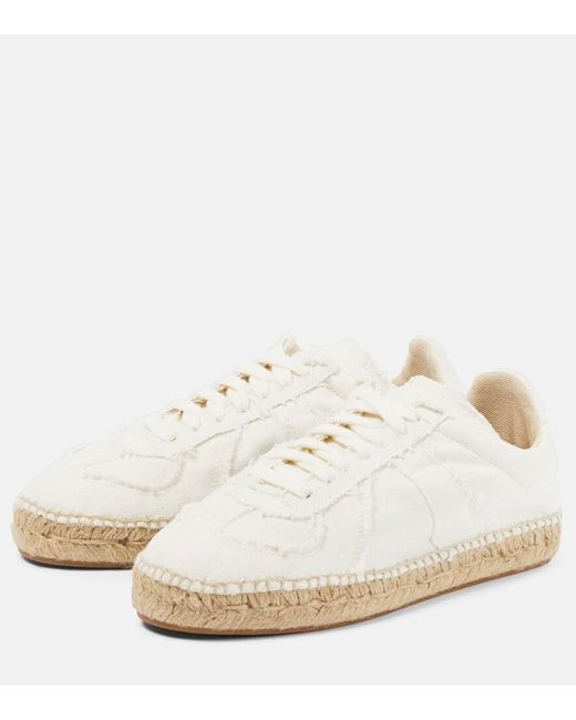 Maison Margiela White Canvas Espadrille Sneakers