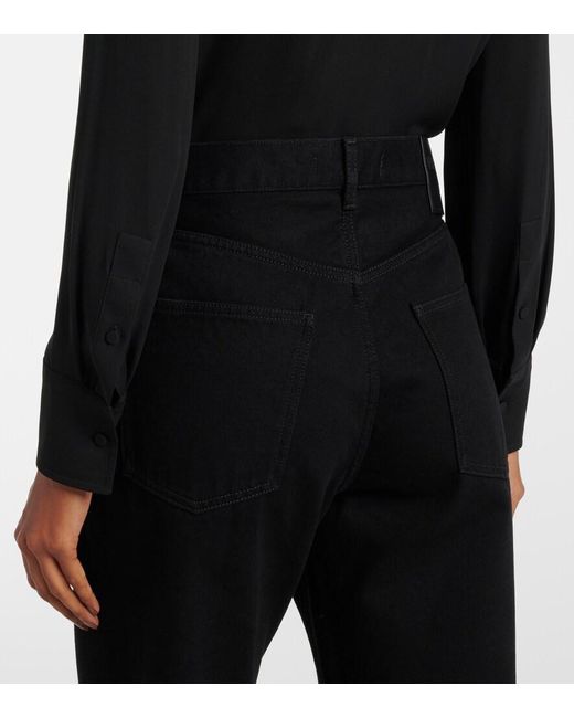 Valentino Black High-Rise Straight Jeans