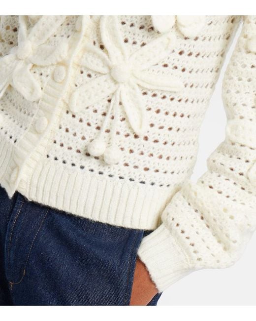 Cardigan Flowers En Crochet Farm Rio en coloris Natural