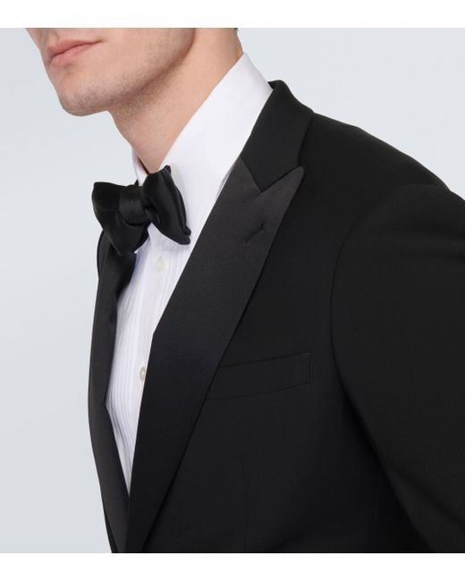 Giorgio Armani Black Single-breasted Virgin Wool Tuxedo for men