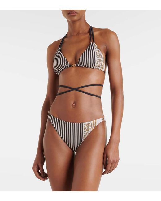 Loewe White Paula's Ibiza Bedrucktes Bikini-Oberteil