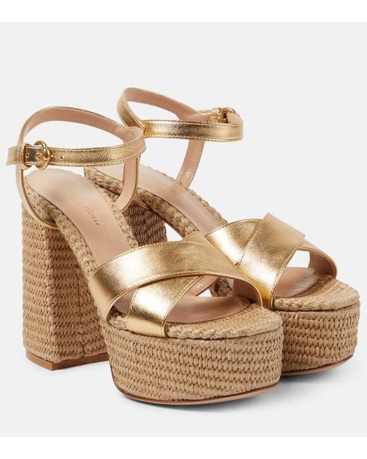 Gianvito Rossi Metallic Bebe 12Mm Sandals