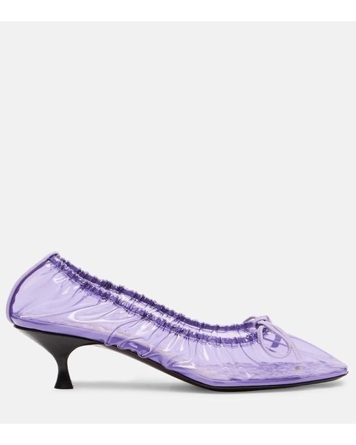 Herbert Levine Purple Rain Check 50 Pvc Pumps
