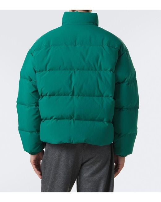 Jil Sander Green Technical Down Jacket for men