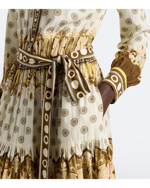 LaDoubleJ Metallic Bellini Printed Voile Shirt Dress