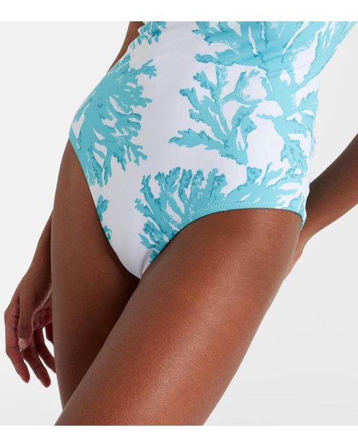 Alexandra Miro Blue Iris Printed Swimsuit