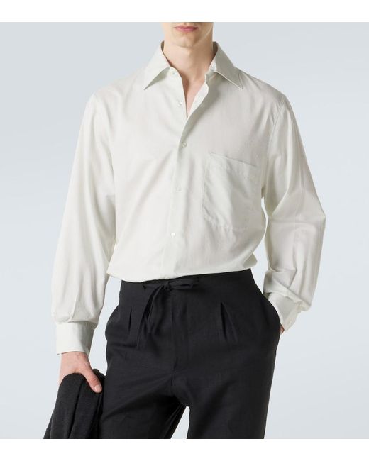 STÒFFA White Cotton And Silk Shirt for men