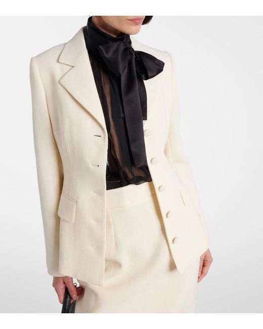 Dolce & Gabbana Natural Virgin Wool Blazer