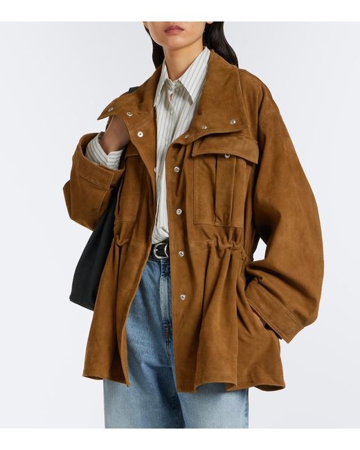 Rohe Brown Oversized Suede Jacket