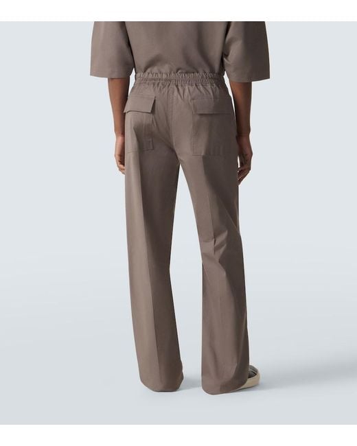 Rick Owens Brown Dietrich Cotton-Blend Straight Pants for men