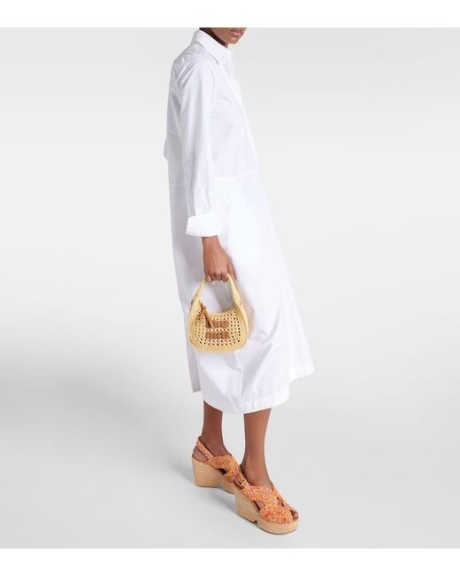 Robert Clergerie Brown Dolce Raffia Platform Sandals