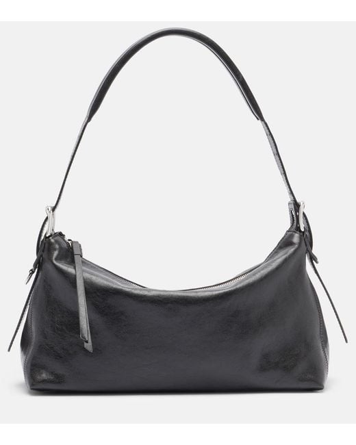 Lemaire Gray Belted Leather Shoulder Bag