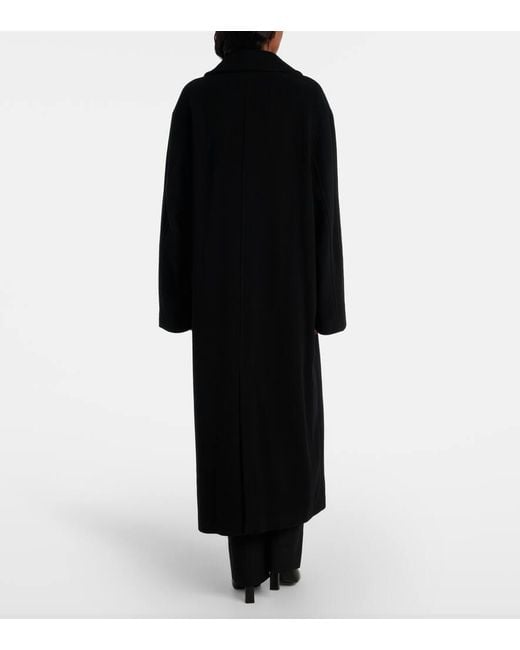Totême  Black Mantel Aus Einem Wollgemisch