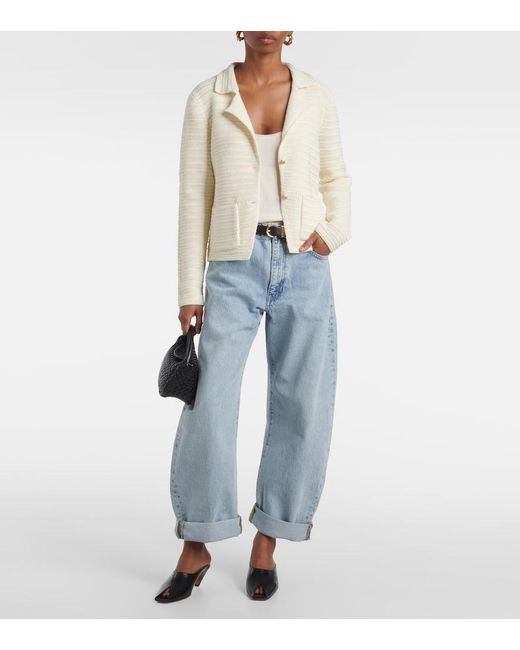 Jeans A Gamba Larga The Bubble di FRAME in Blue
