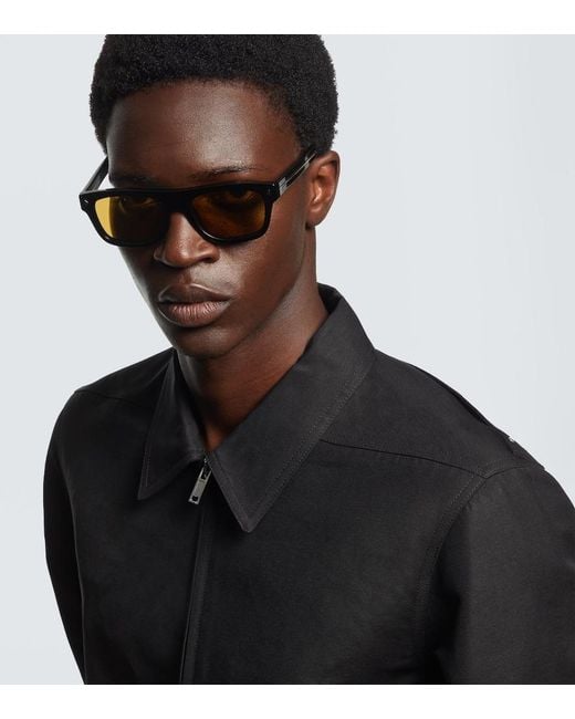 Prada Eckige Sonnenbrille in Brown für Herren