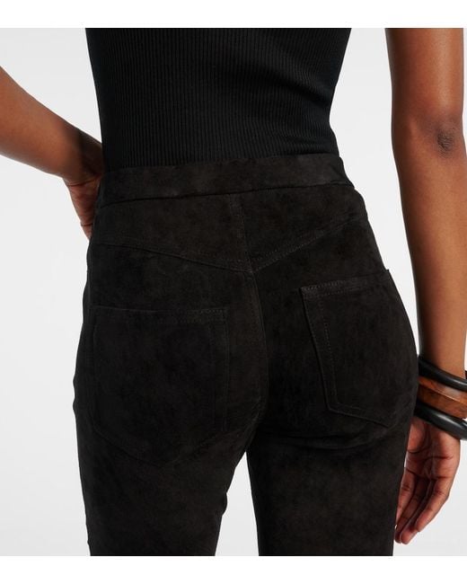 Isabel Marant Black Dorothea Suede Slim Pants