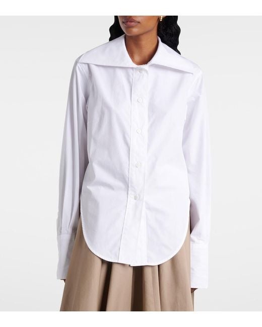 Patou White Violin Cotton Poplin Shirt