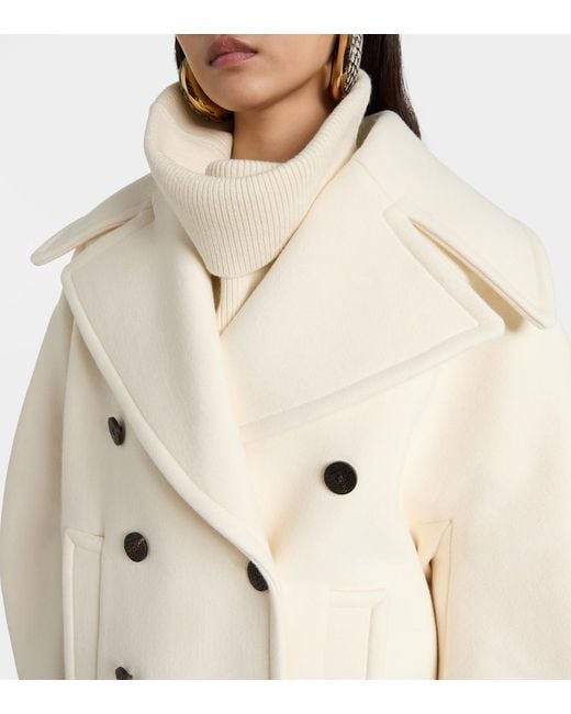 Jacquemus Natural Ovalo Virgin Wool Peacoat