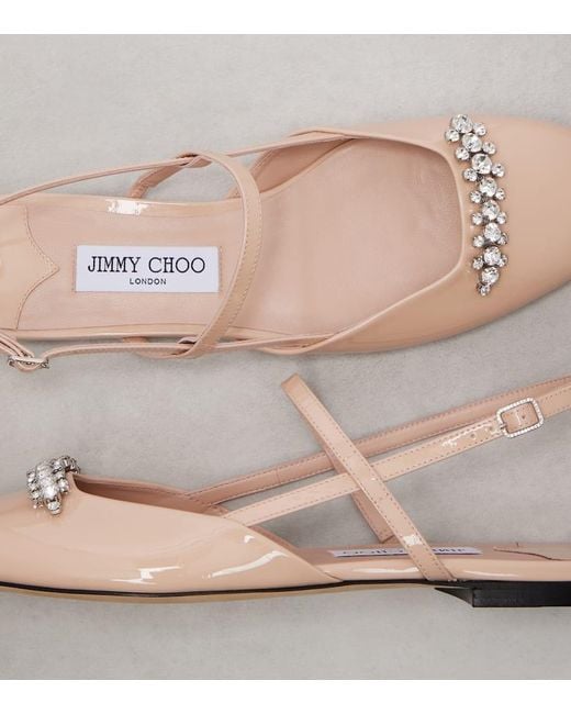 Jimmy Choo Pink Belinda Patent Leather Flats