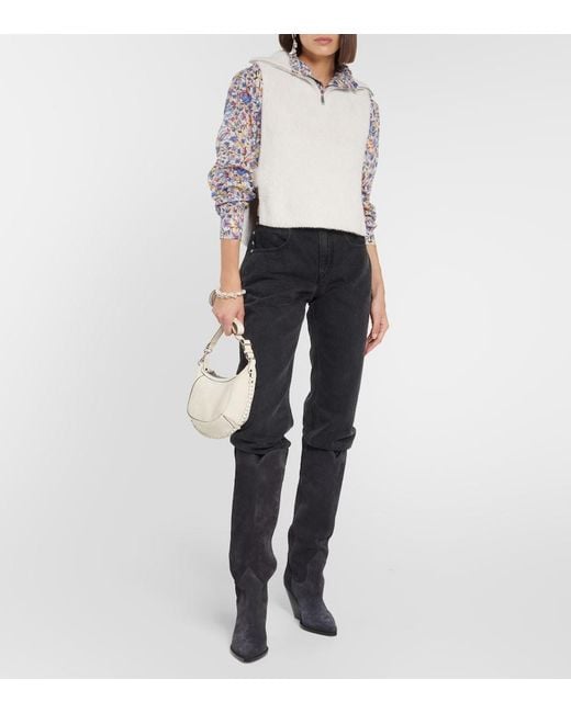 Isabel Marant White Milie High-Neck Sweater Vest