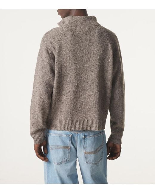 ERL Gray Wool-Blend Sweater for men