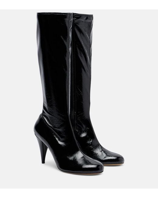 Le Monde Beryl Black X Kim Sion Madison 95 Patent Leather Knee-High Boots