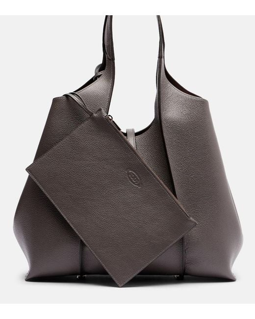 Tod's Brown Tote Bag T Timeless Medium Aus Leder