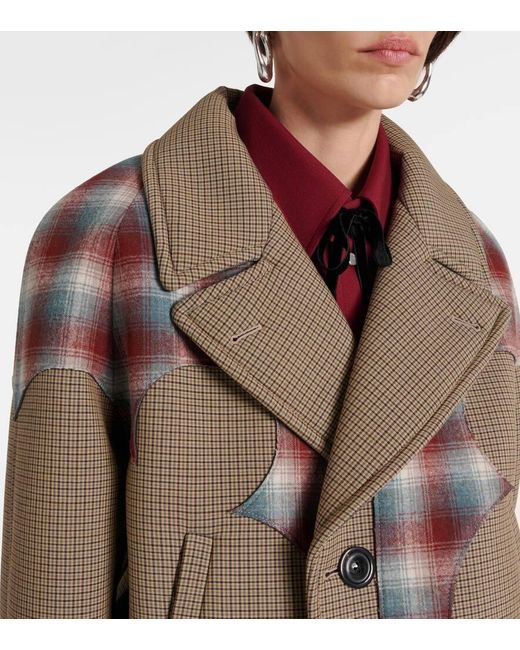 X Pendleton - Cappotto in cotone, mohair e lana di Maison Margiela in Green