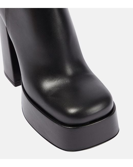 Versace Black Metallic Aevitas Platform Boots