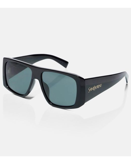 Saint Laurent Blue Sl 832 Flat-Top Sunglasses