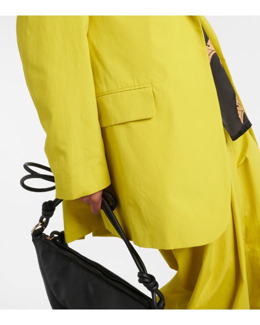 Blazer oversize en coton Dries Van Noten en coloris Yellow