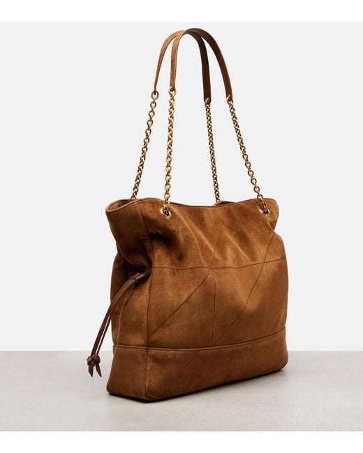 Saint Laurent Brown Jamie Shopping Suede Tote Bag
