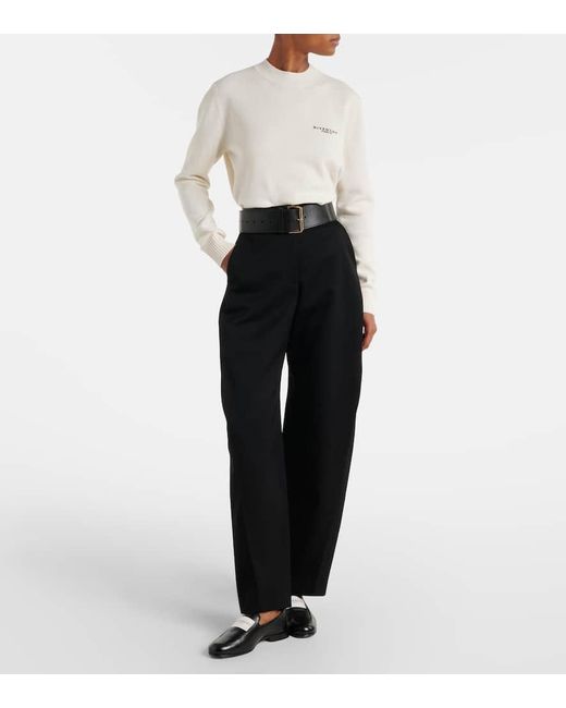 Givenchy White Logo Wool And Cashmere Sweater