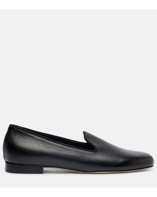 Totême Black Leather Loafers