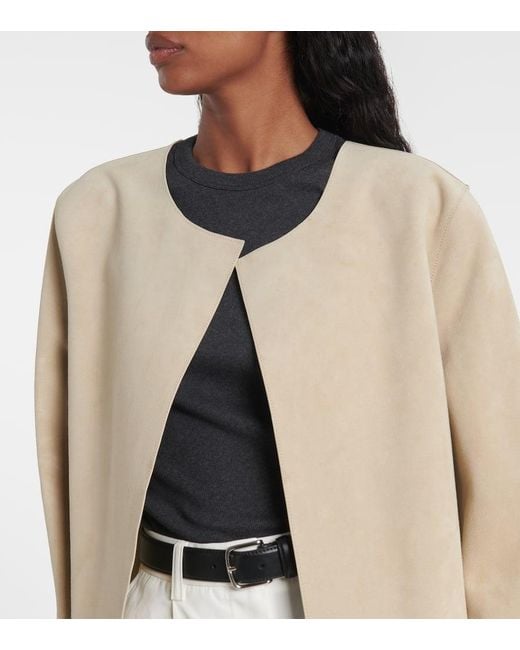Totême  Natural Mantel Aus Veloursleder