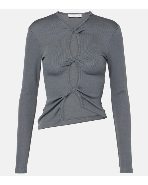 Christopher Esber Blue Twisted Cutout Top