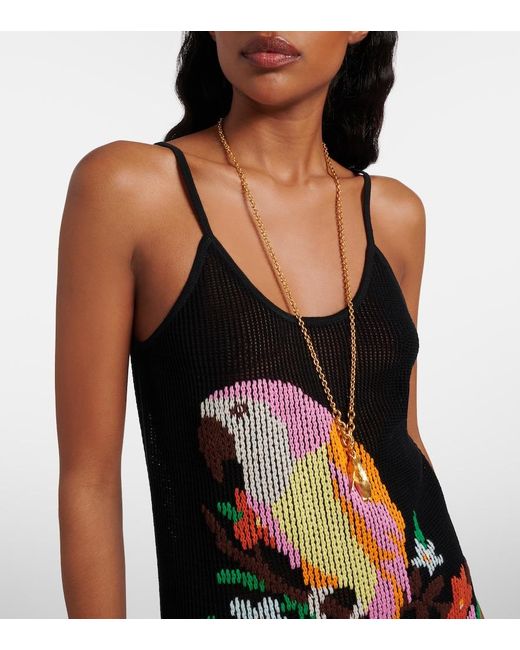 Chloé Black Embroidered Cotton Minidress